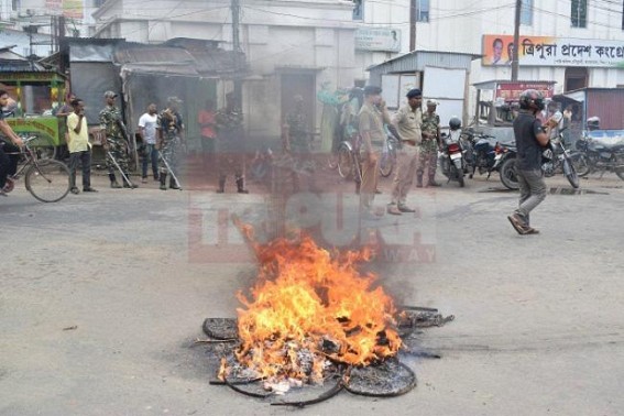 Congress sponsored shutdown cripples life in Tripura Congress sponsored shutdown cripples life in Tripura